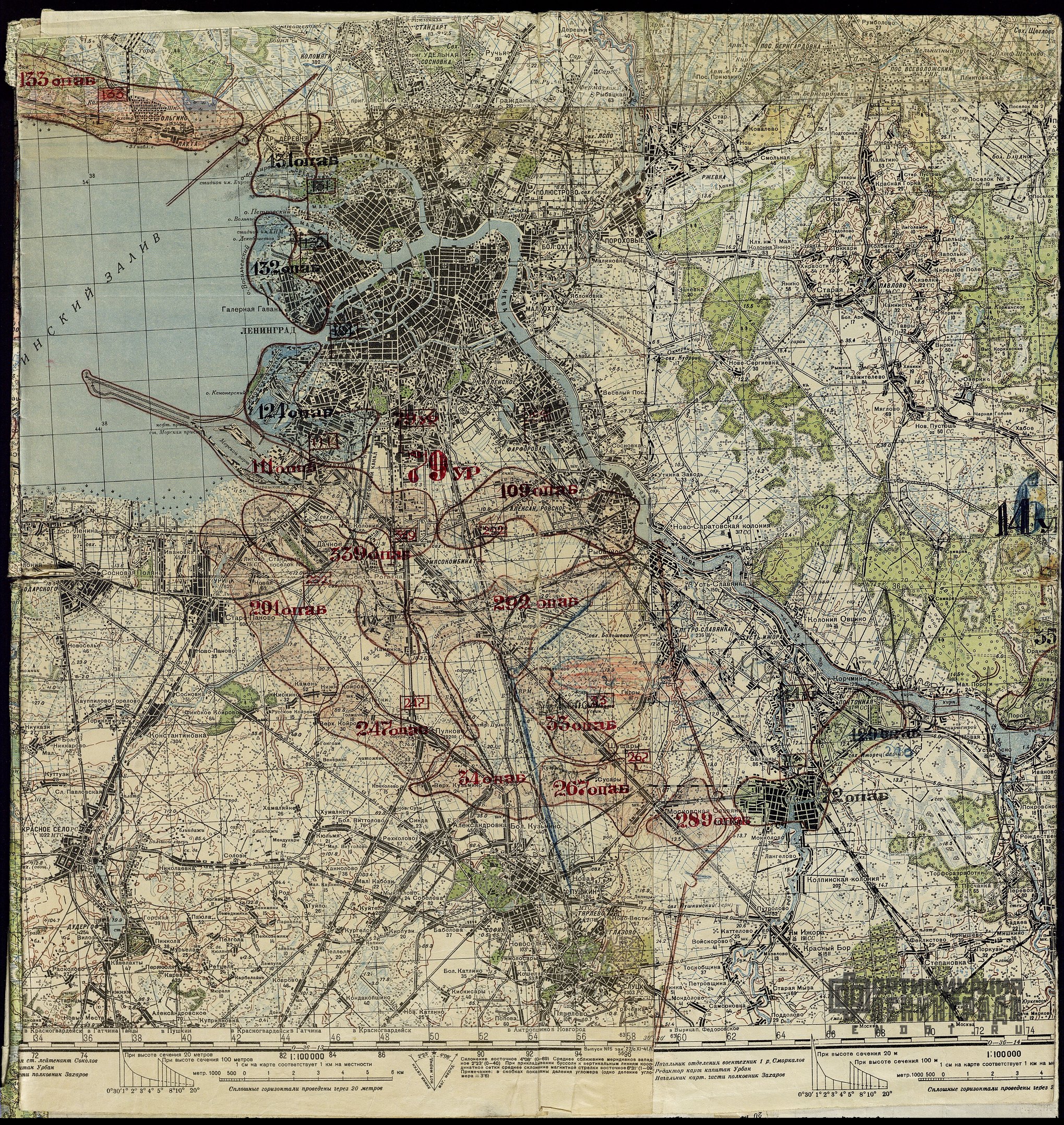 Карта ленинградской области 1941 год